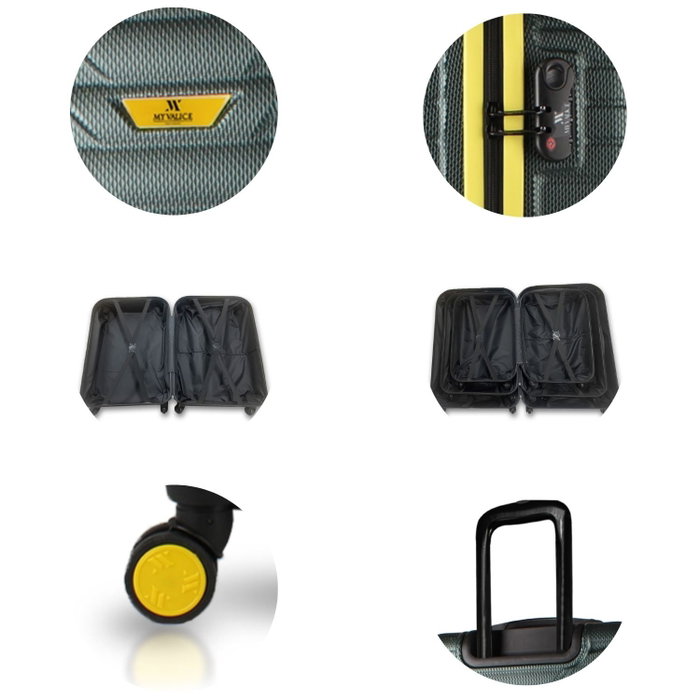 Zoozie Bags Juego de maletas de 3 piezas Caqui Zoozie Bags Juego de maletas de 3 piezas Caqui